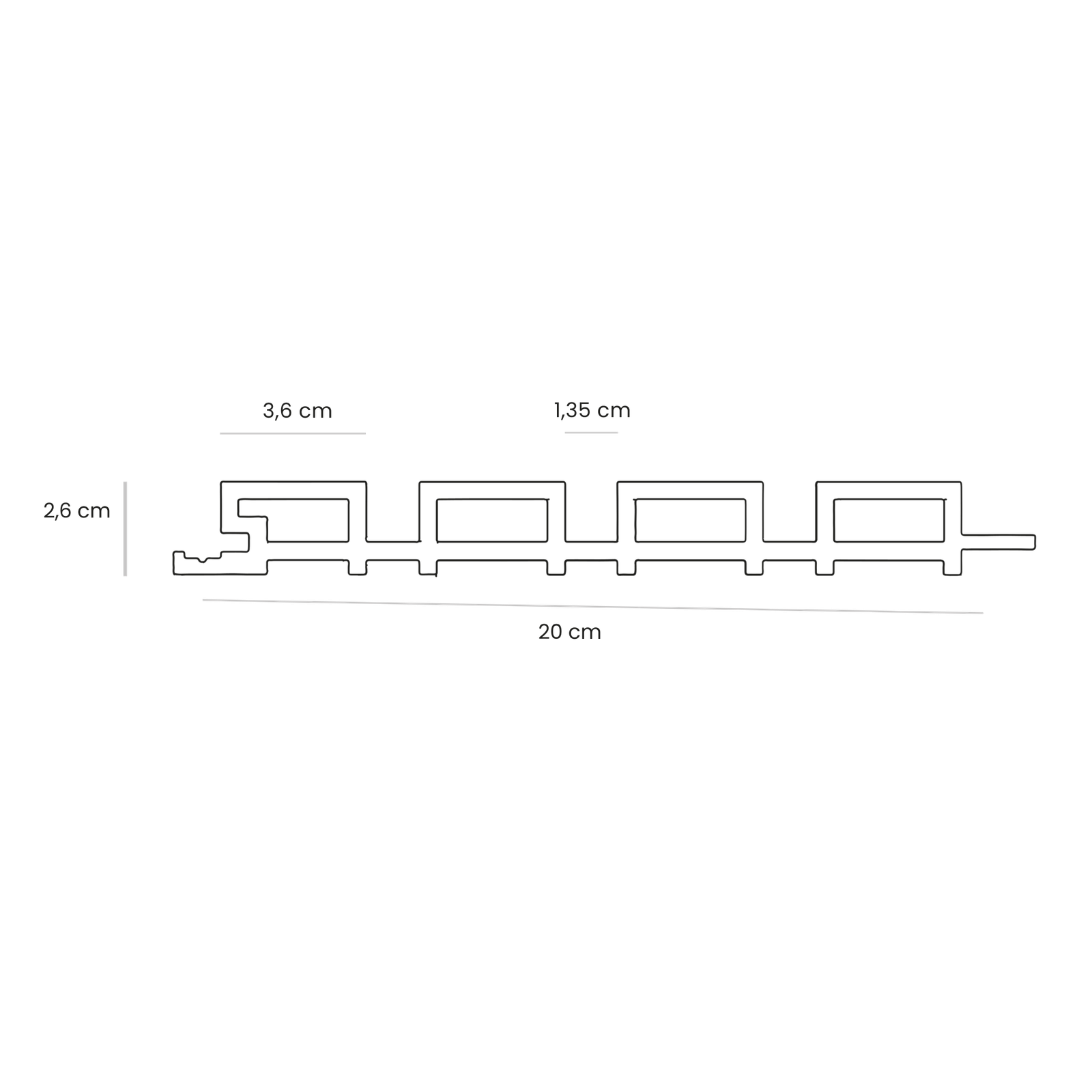 Painel Ripado Externo em WPC - ripado