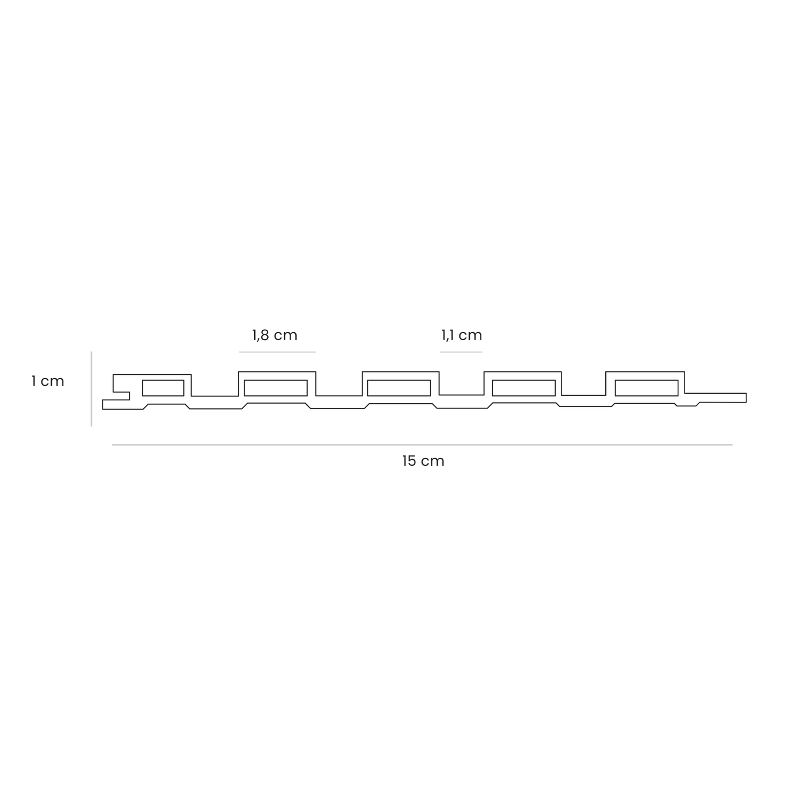 Painel Ripado Interno em WPC - low